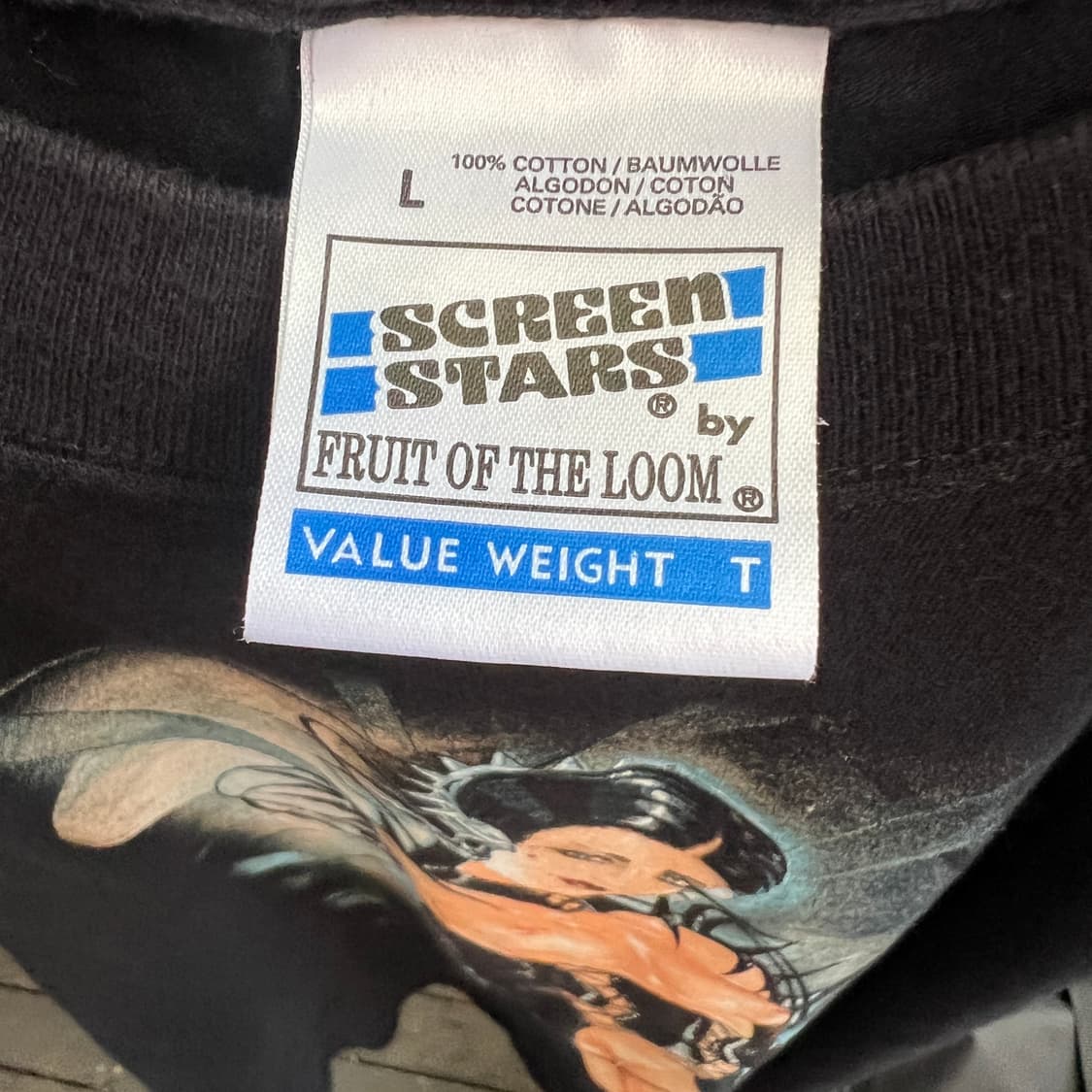 90‘s 부트렉 반팔 티셔츠 블랙 상품이미지2