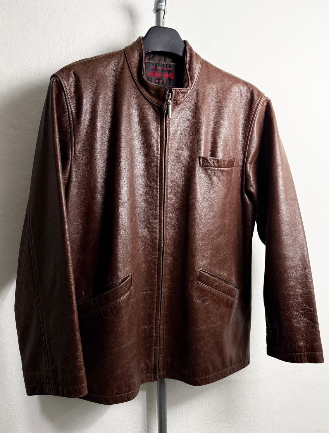 Vintage Cowhide Leather Zip Up Jacket 상품이미지3