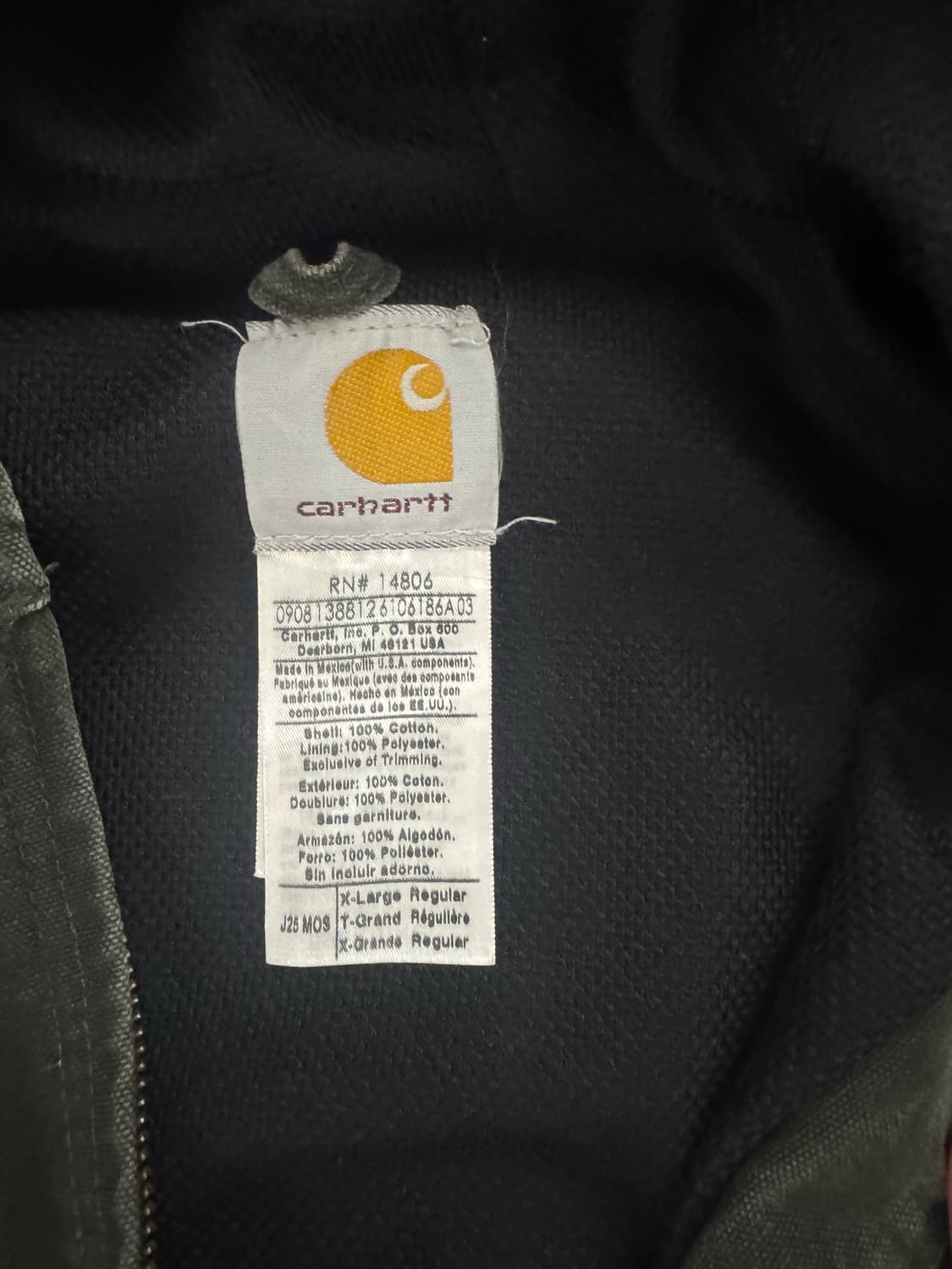 빈티지 Carhartt j25 모스그린 사이즈 XL 상품이미지5