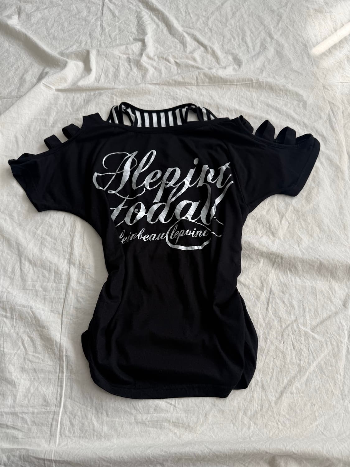 블랙 펑크 락시크 반팔탑 상품이미지1