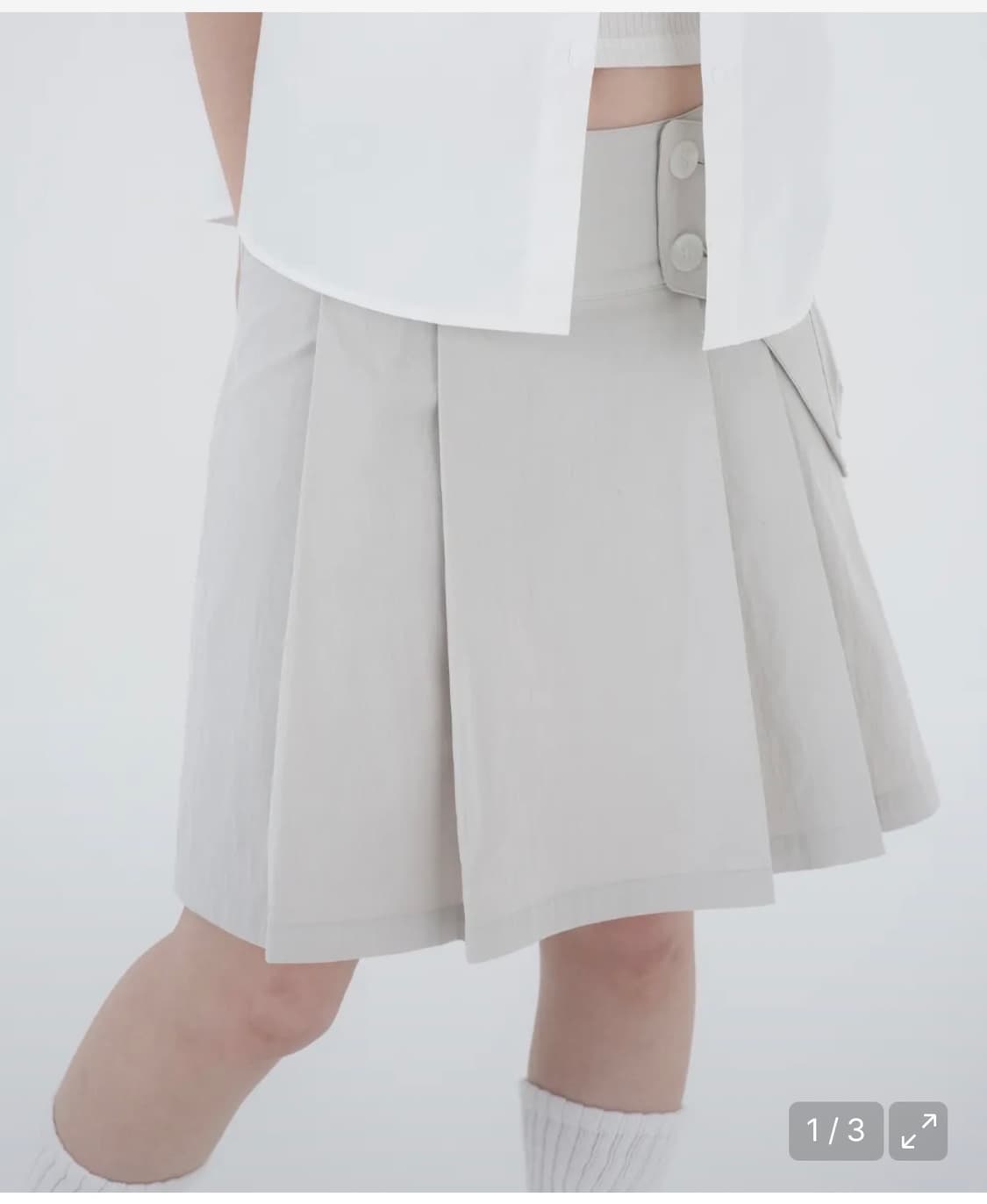 미세키서울 포켓랩스커트 라이트그레이 상품이미지1