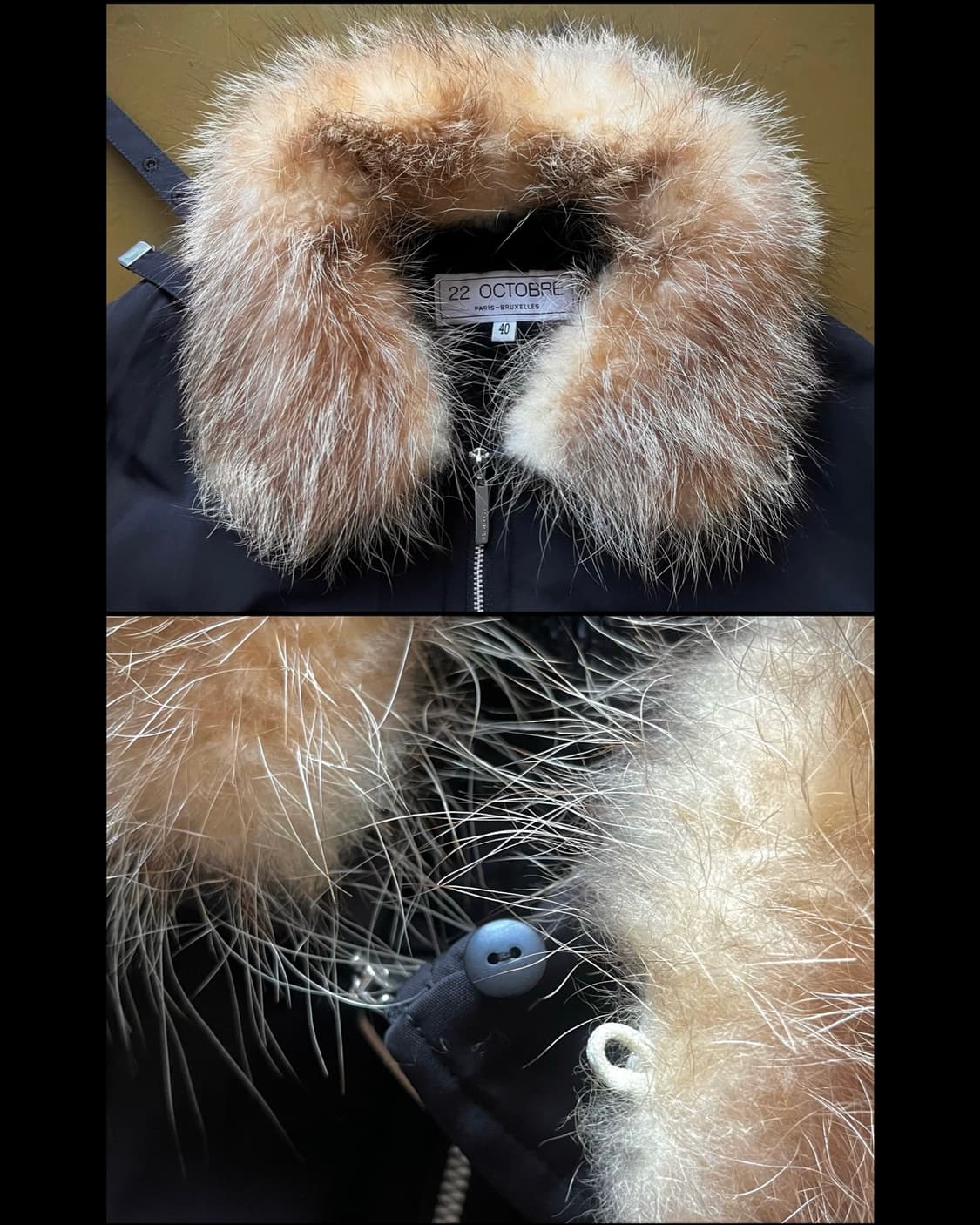 22 OCTOBRE Paris Fur Trim Bondage Bomber 상품이미지5