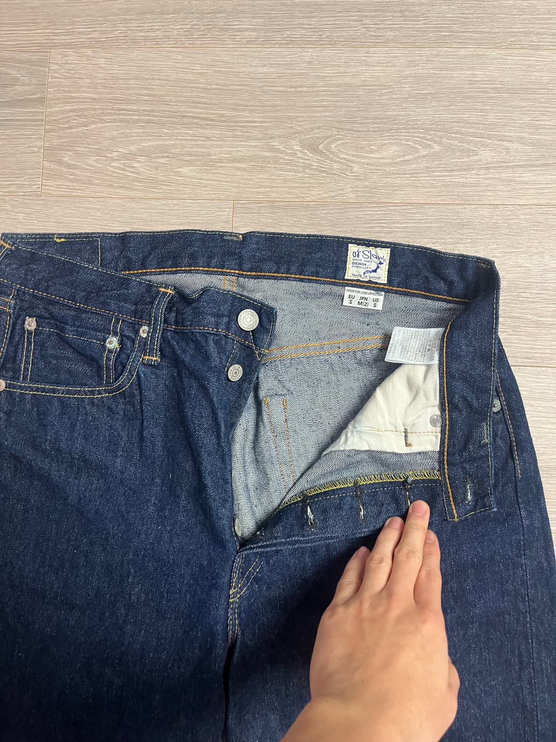 (새상품) 오어슬로우 105 원워시 셀비지 데님 상품이미지3