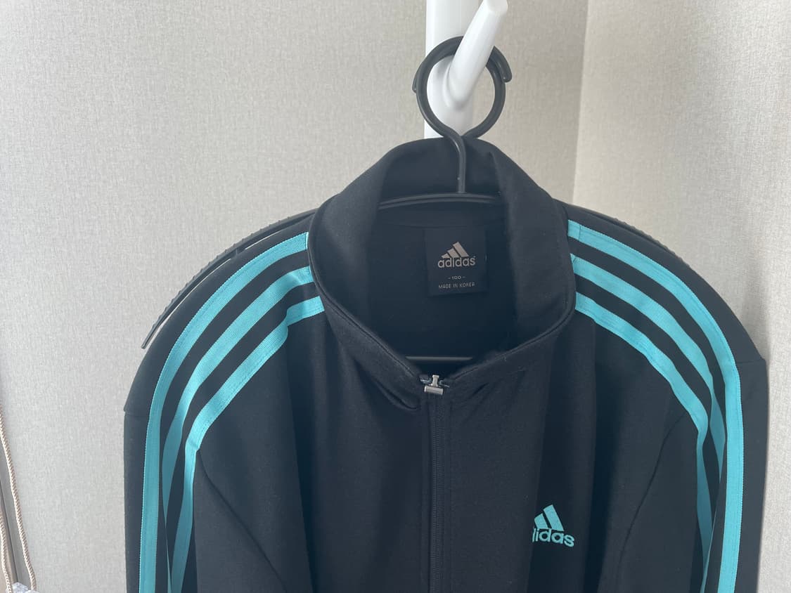 아디다스 희귀 빈티지 져지 크랙탑 검정하늘 검하 스카이블루  상품이미지2