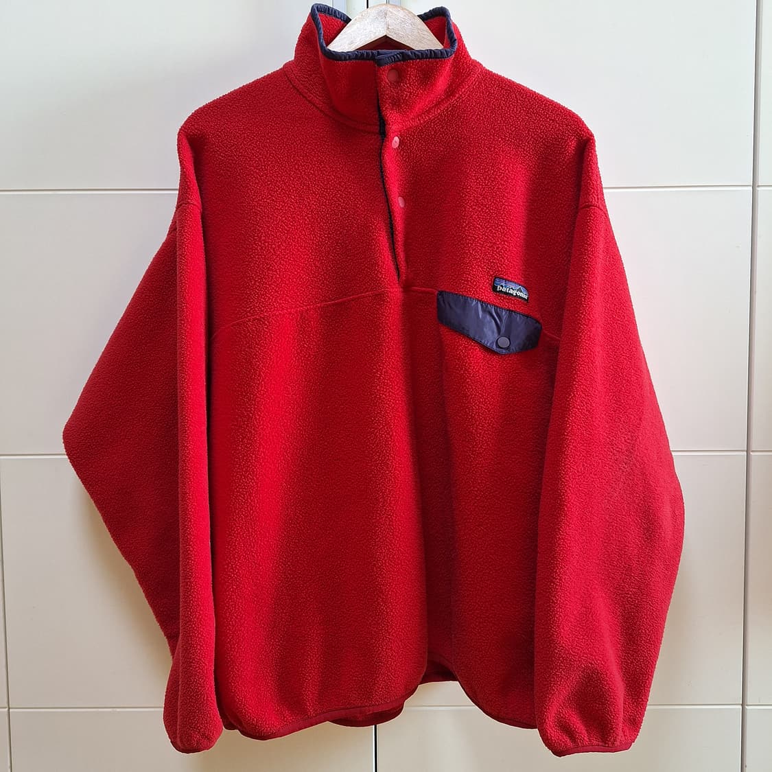 90s 파타고니아 신칠라 스탭티 레드 XL 상품이미지5