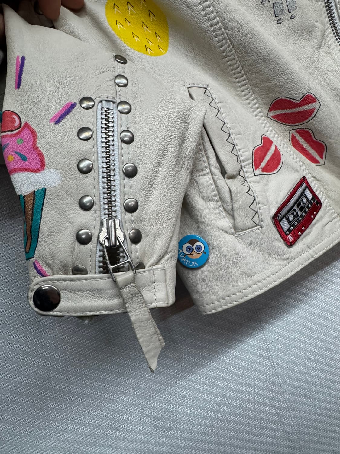 PAROSH 핸드메이드 빈티지 디테일 양가죽 자켓 S(55) 상품이미지4