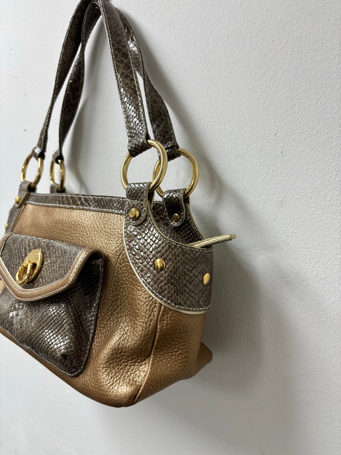 “Capacci“ Crocodile Leather Detail Y2K B 상품이미지7