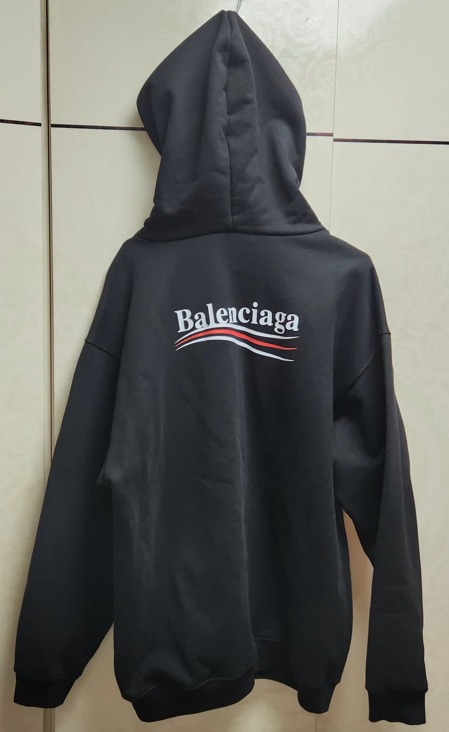 [정품) 발렌시아가 후드 집업 블랙 L (남여공용) 새상품 한정판 상품이미지4