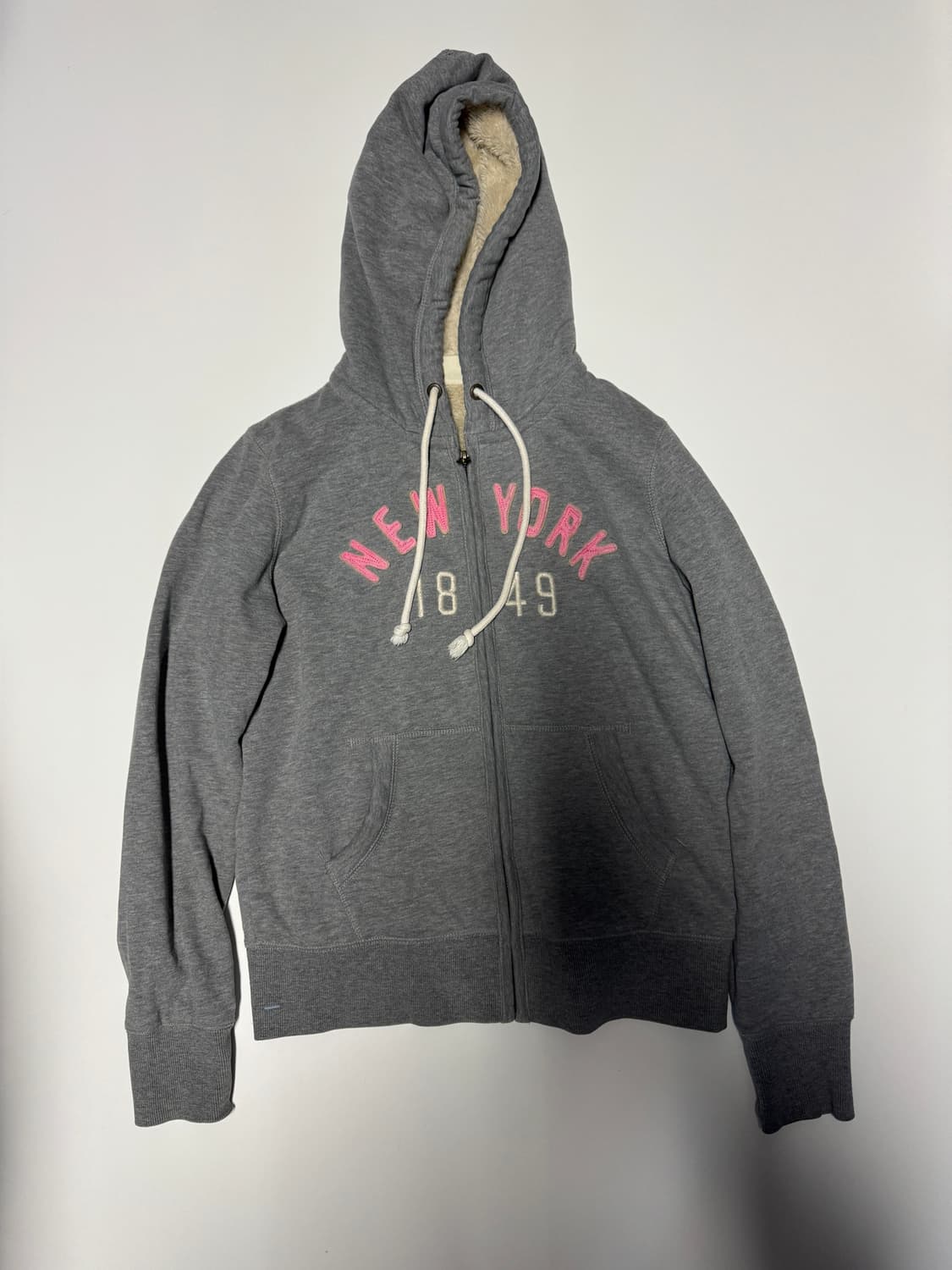 희귀!! 여성 후아유 핑크 스펠아웃 보아털 후드집업 M 상품이미지1