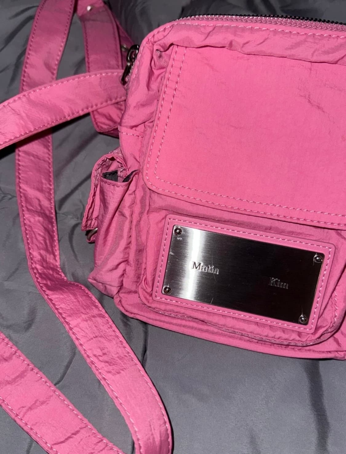 마뗑킴 카고 크로스백 미니 핑크 상품이미지2