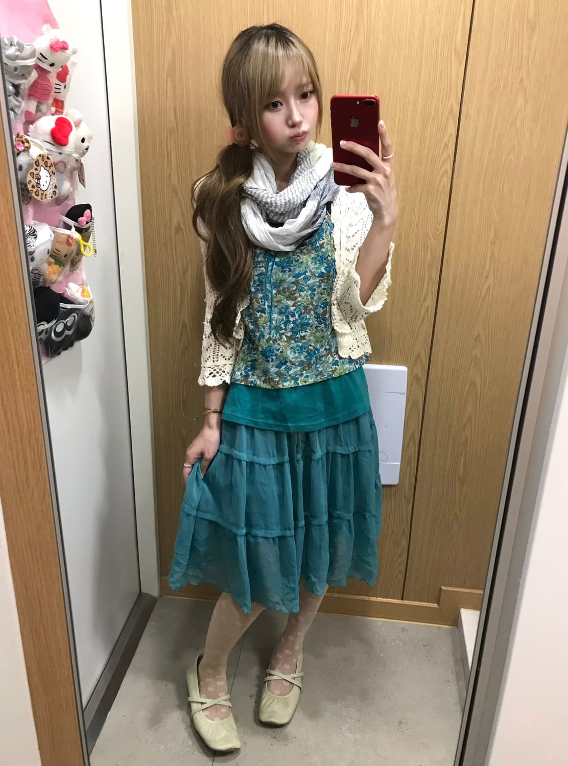 청록 하구미 니혼진 플라워 여름 코디세트 상품이미지2