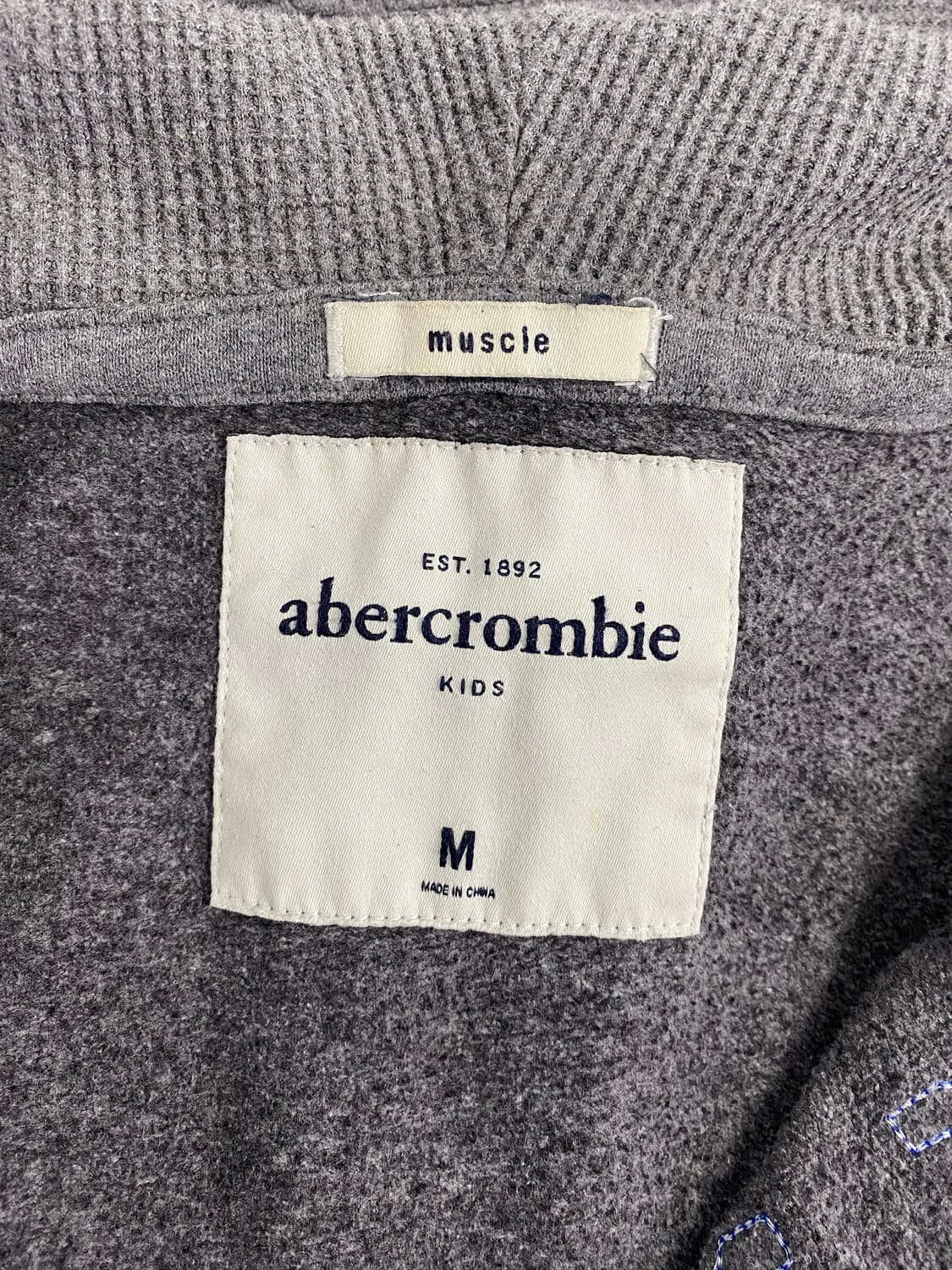 아베크롬비 그레이 후드집업 키즈 M 상품이미지4