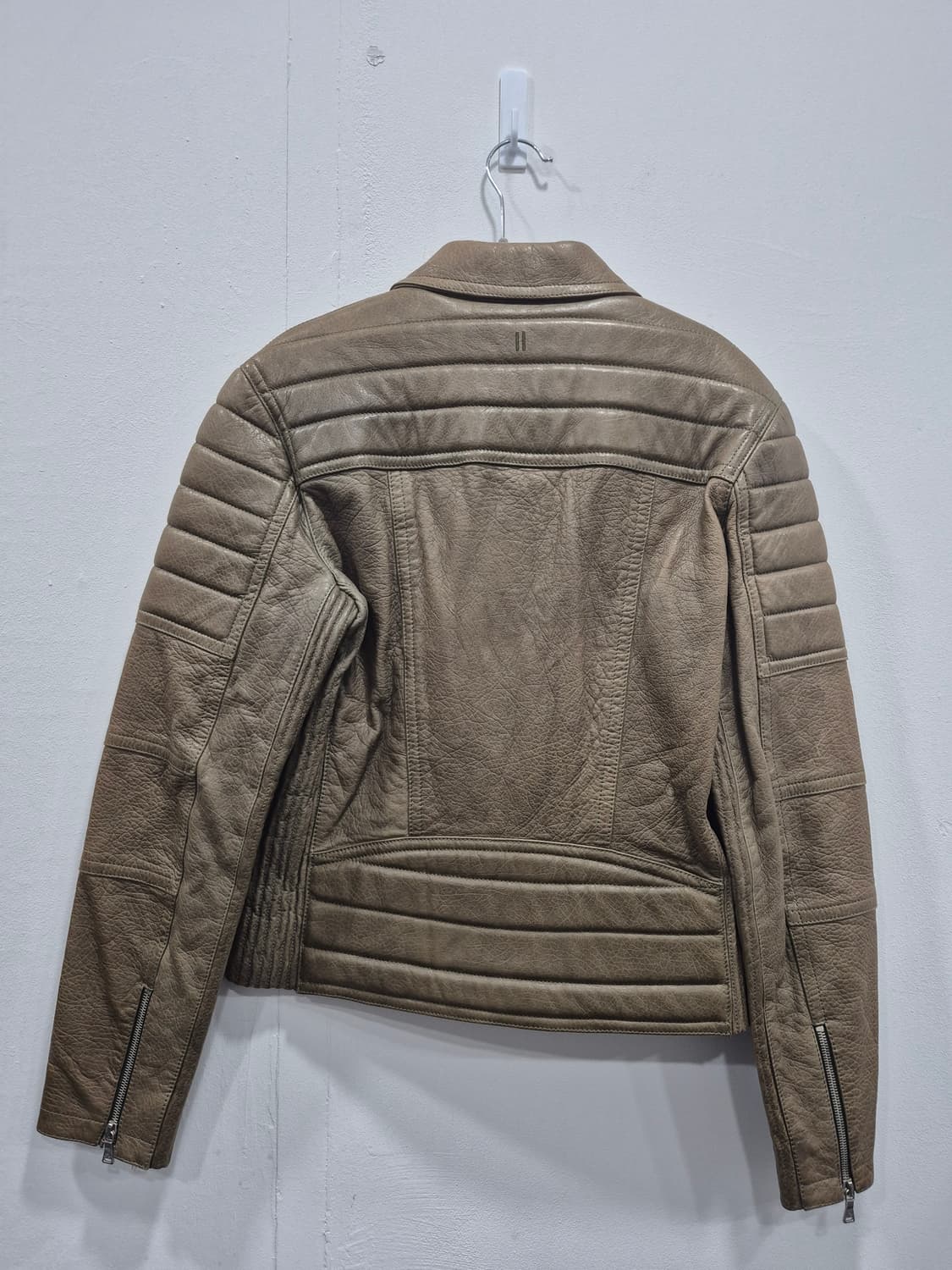 닐바렛 양가죽 브라운 레더  바이커 자켓 남성 90~95사이즈 상품이미지2