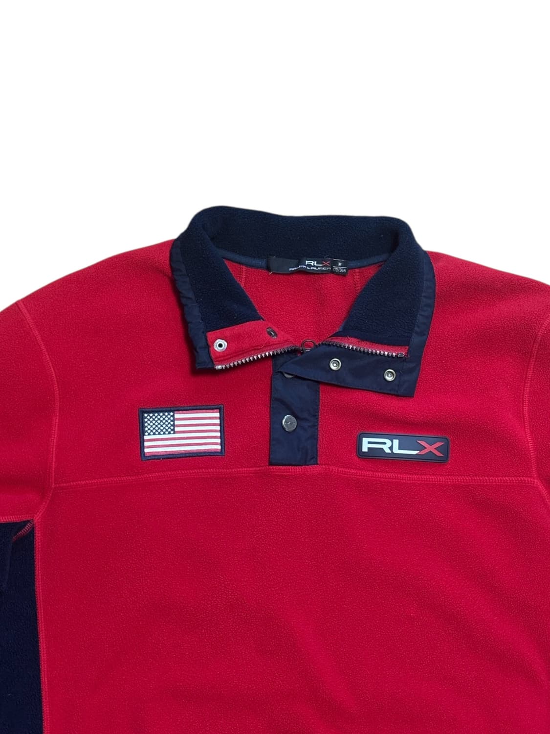 폴로 랄프로렌 rlx 반집업 성조기 후리스 스냅티 상품이미지5