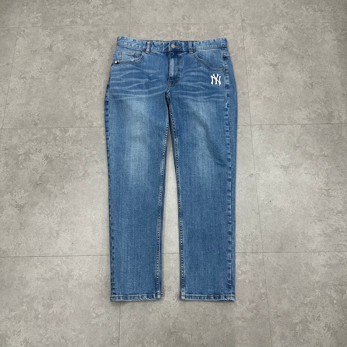 33 MLB 남자 워싱 스판 데님 청바지 상품이미지2