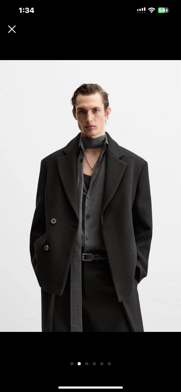 렉토 스타일 자라 남성 블랙 울 블레이져 상품이미지1