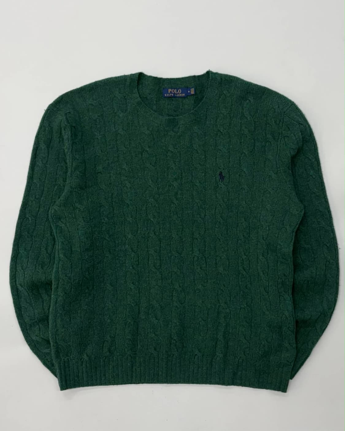 [M] 폴로 랄프로렌 울 캐시미어 케이블 니트 스웨터 상품이미지1