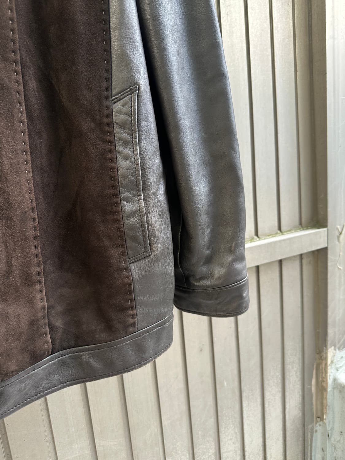 INDIAN suede panels lamb leather jacket 상품이미지6