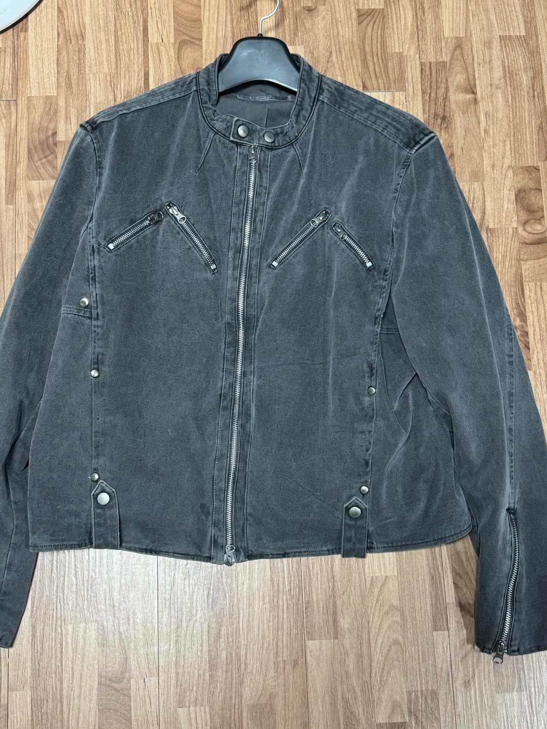 더뮤지엄비지터 피그먼트 라이더 자켓 상품이미지1