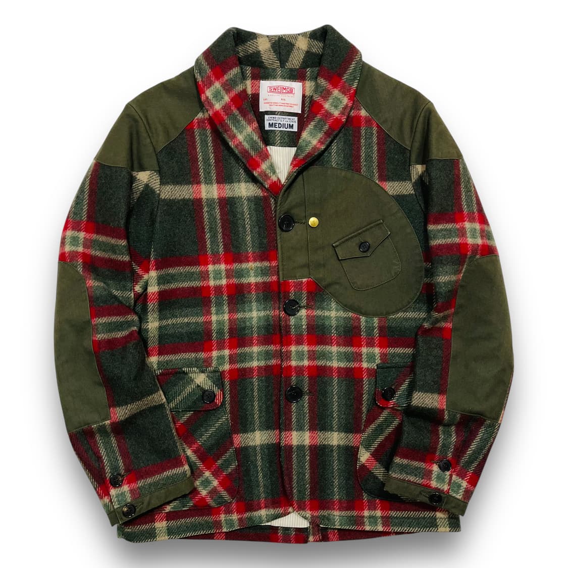 스웰맙 타탄 체크 헤링본 클래식 블레이저 자켓 상품이미지2