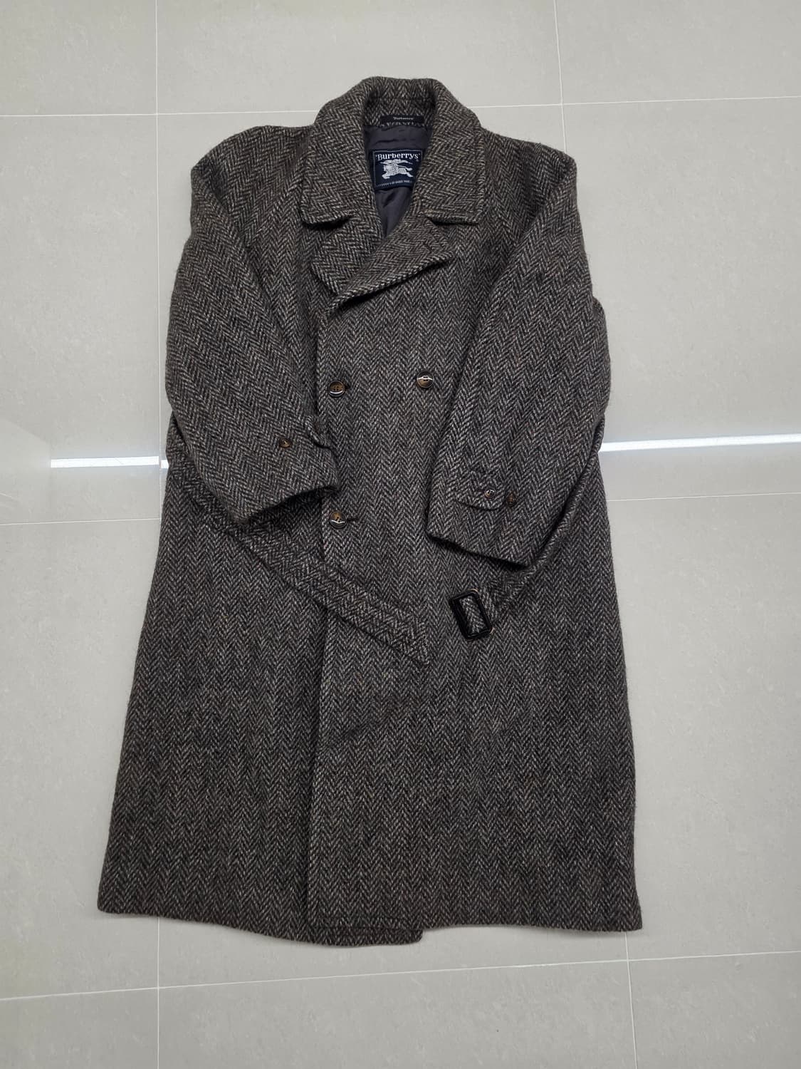버버리 더블브레스트 트위드 코트 상품이미지1