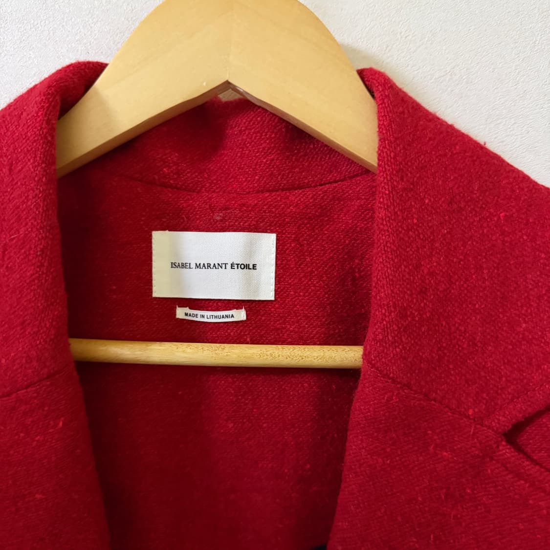 이자벨마랑 여성 레드 투버튼 코트 오버핏 (66-77) 상품이미지3