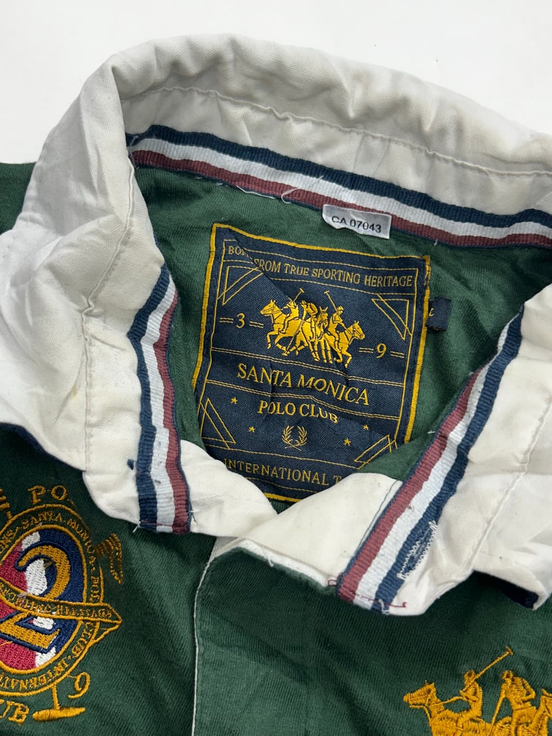 폴로 랄프로렌 90s 딥그린 추격자 빅포니 럭비 pk 2XL 상품이미지5