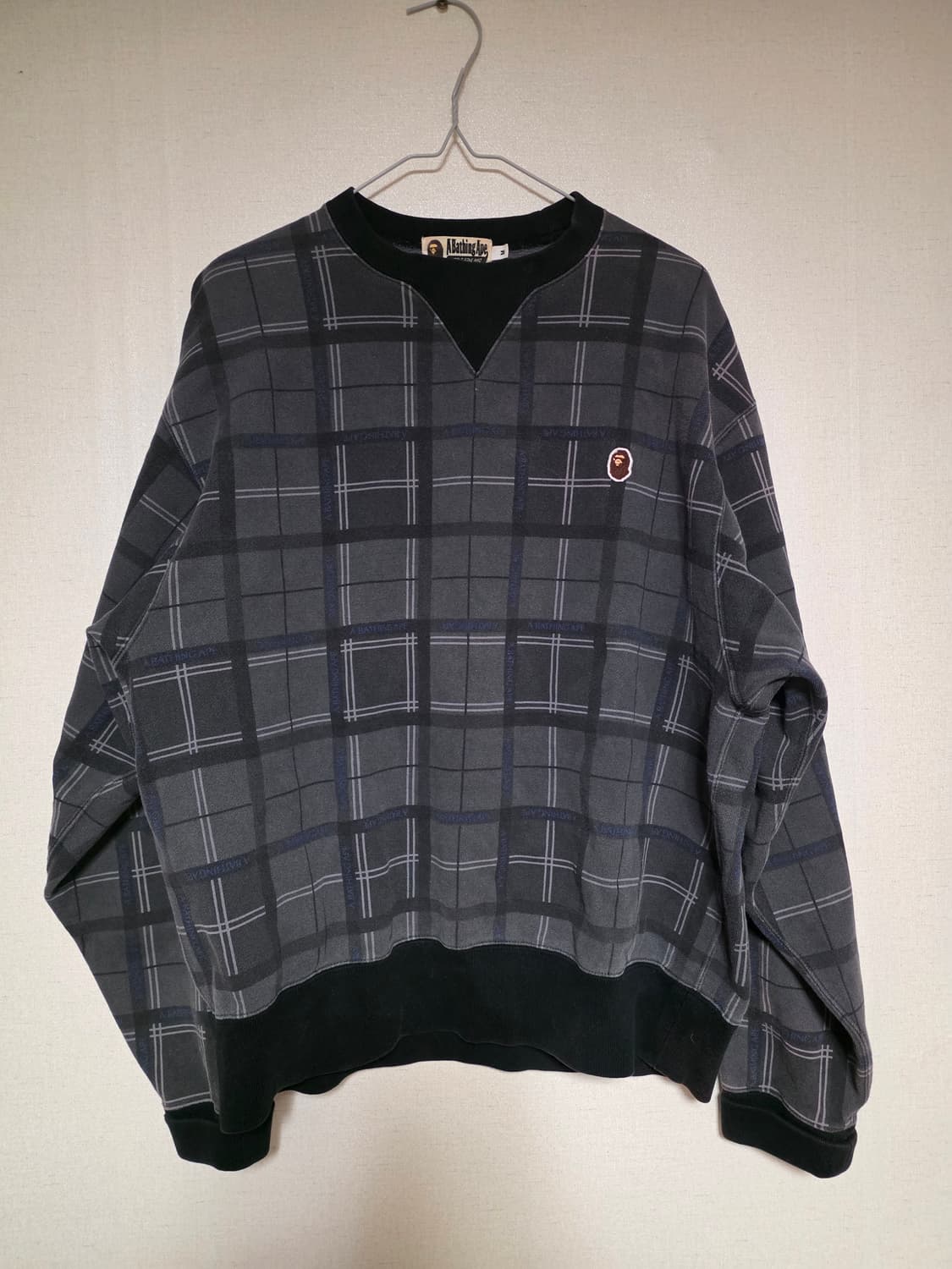 [M] 베이프 블랙 CPO 미니사루 크루넥 상품이미지1