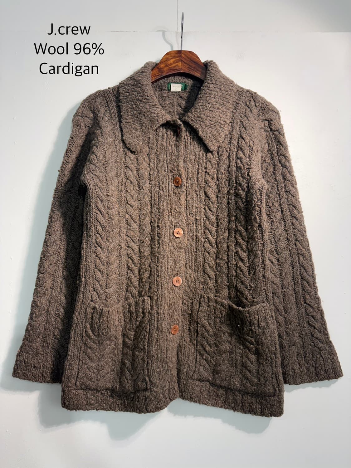 J.crew 케이블 울 가디건 s~m 상품이미지3