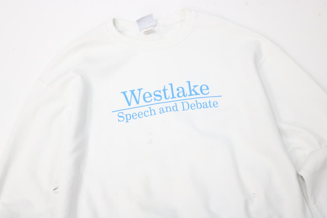 챔피온 빈티지 Westlake 스피치 앤 디베이트 화이트 맨투맨 (XL) 상품이미지3