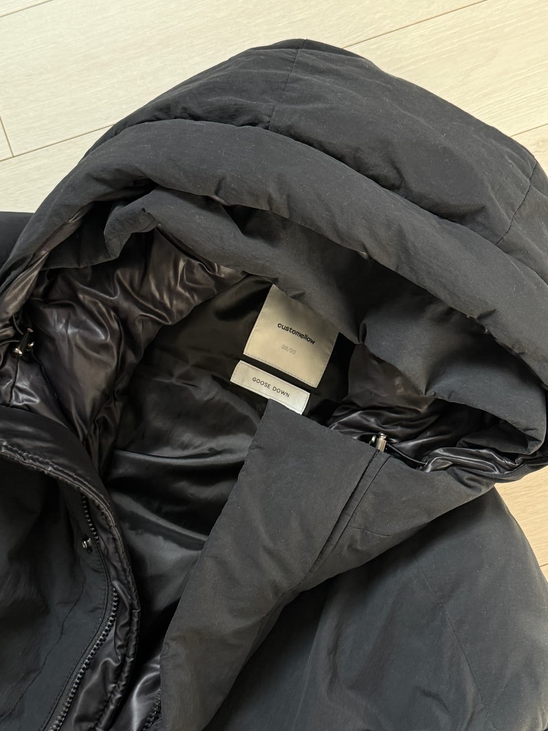 커스텀멜로우 후드 봄버 구스다운 상품이미지1