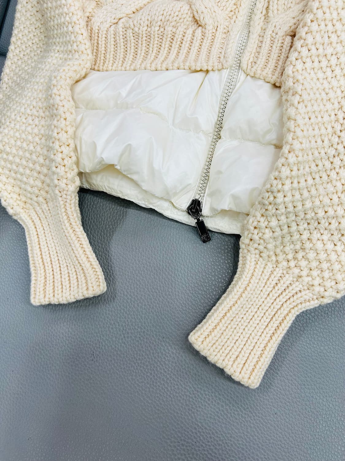 몽클레어 니트 구스다운 후드 집업(XS) 상품이미지5