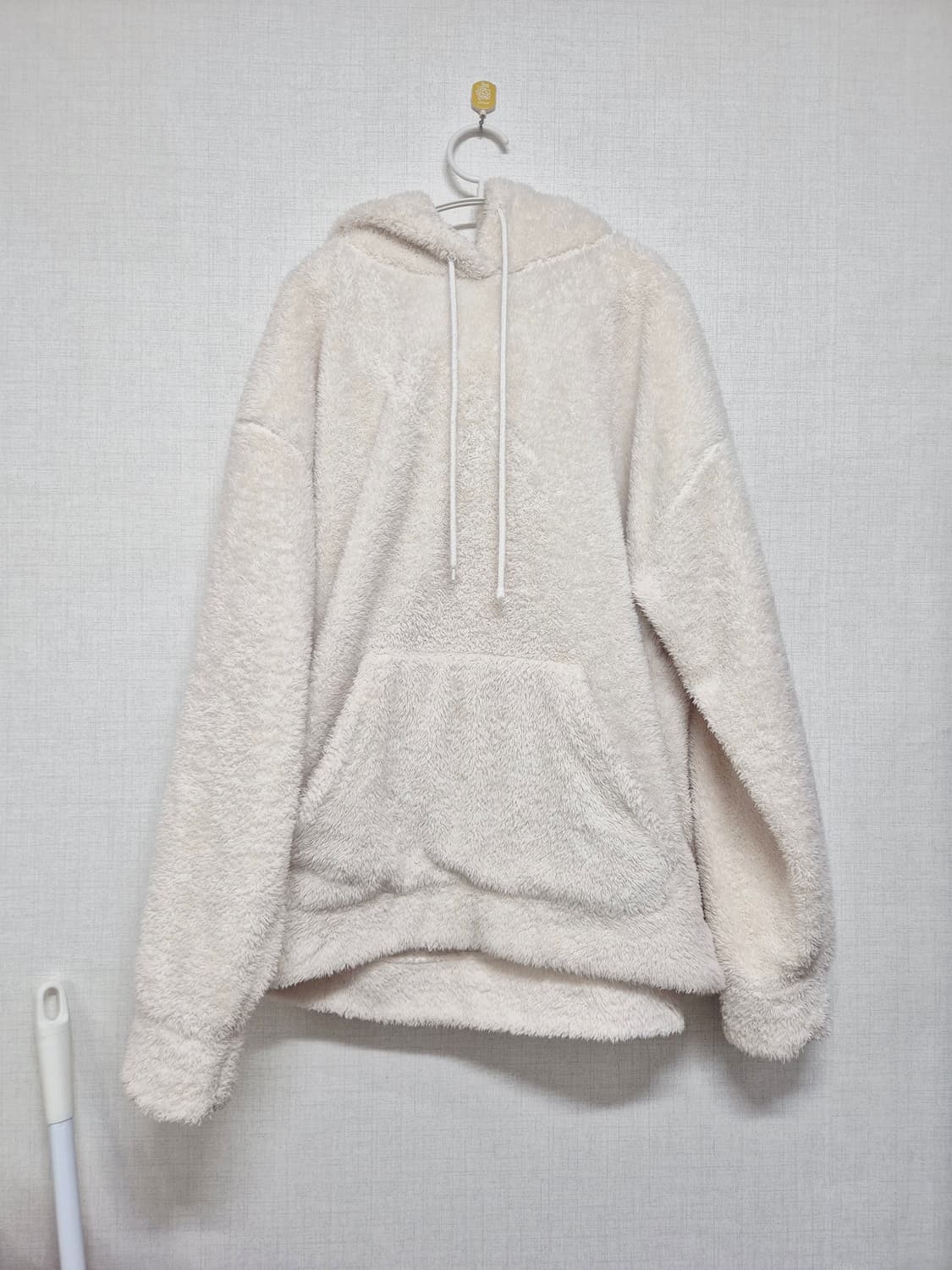 아이보리 뽀글이 후드티 상품이미지1