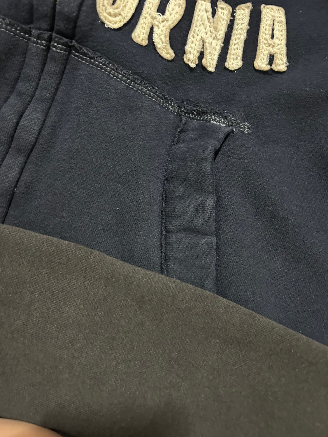 홀리스터 빅로고 딥 네이비 후드집업 상품이미지4