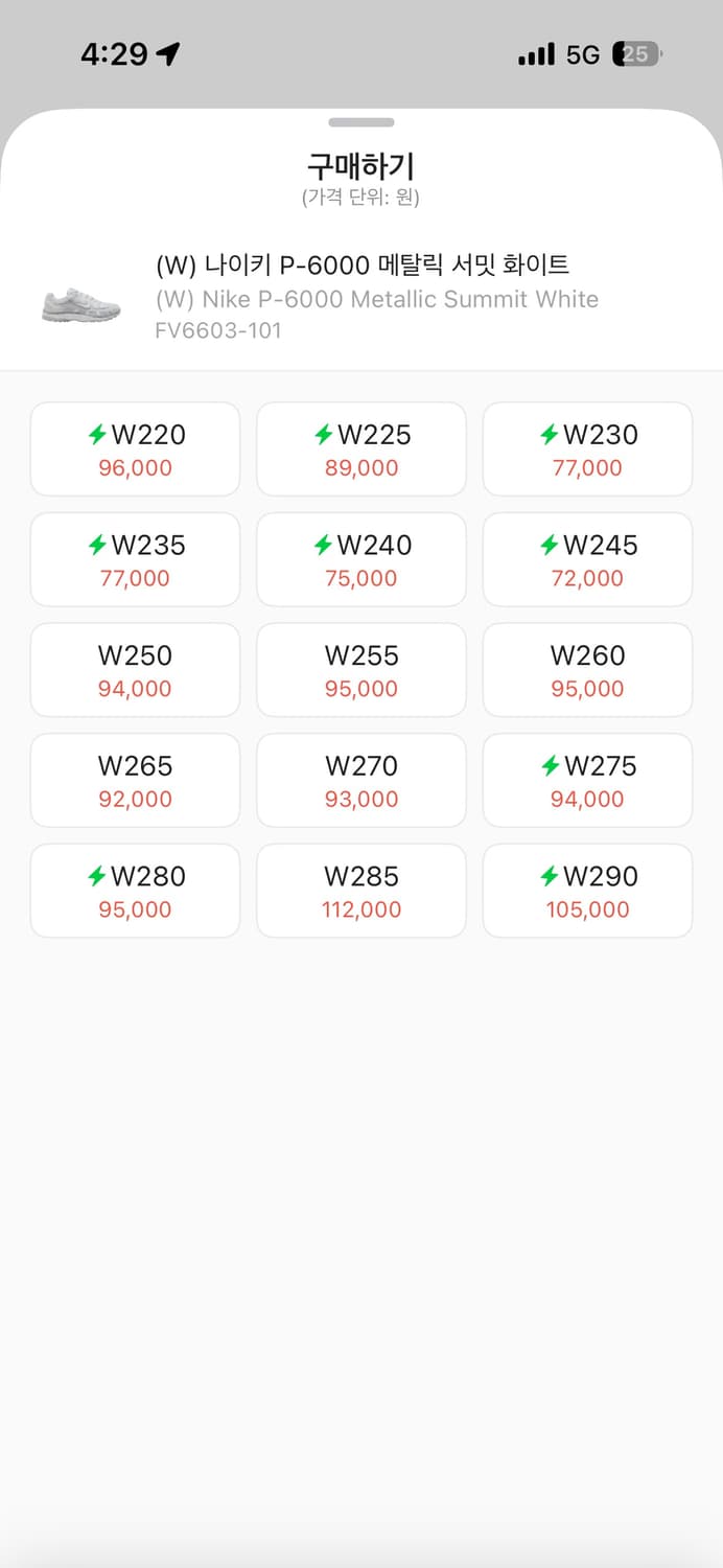 나이키 P-6000 화이트 260 상품이미지2