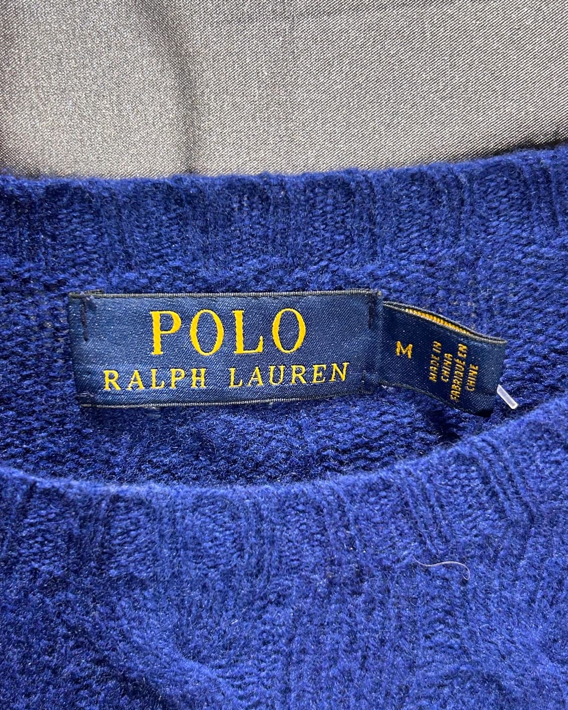 M 폴로랄프로렌 레드포니 케이블 블루 니트 상품이미지5