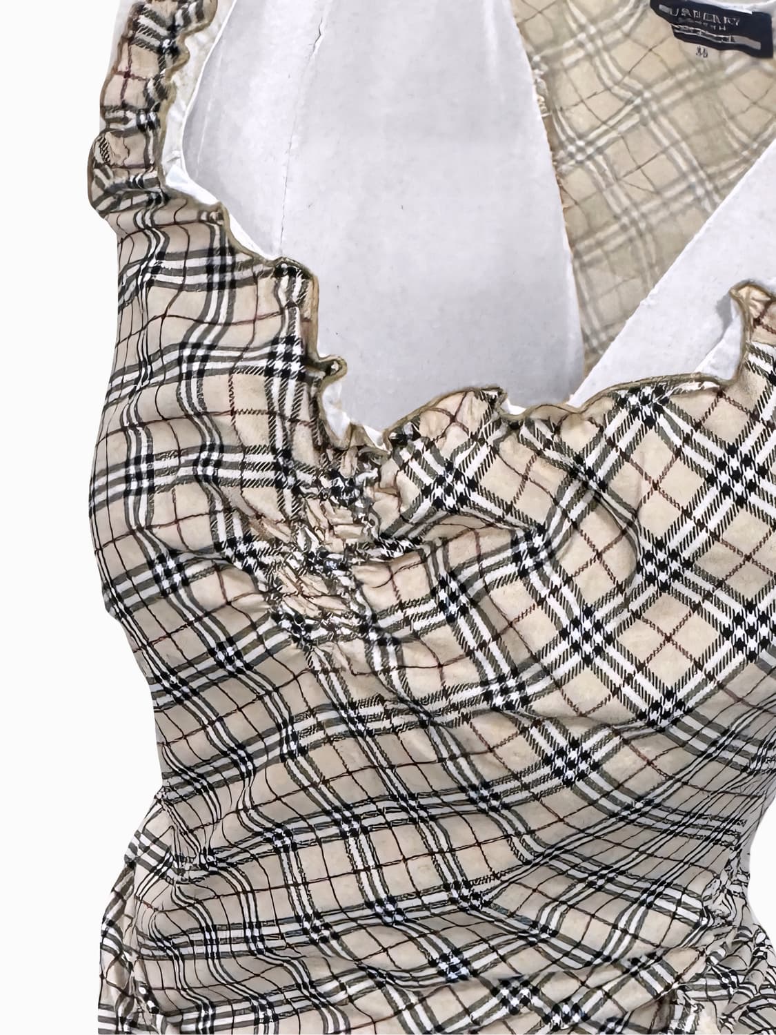 Burberry Beige Shirring Sleeveles Top 상품이미지4