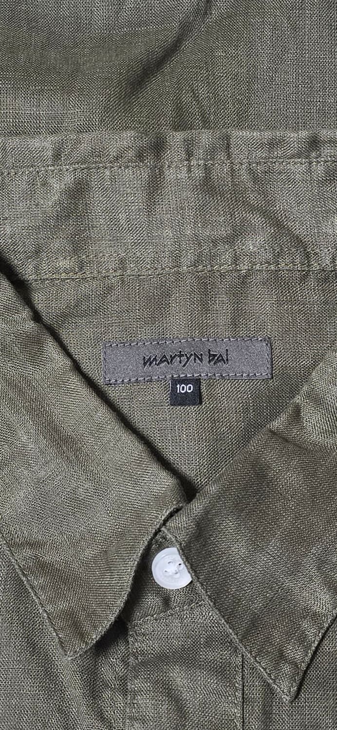 Martyn Bal 린넨 셔츠 카키 100 상품이미지3