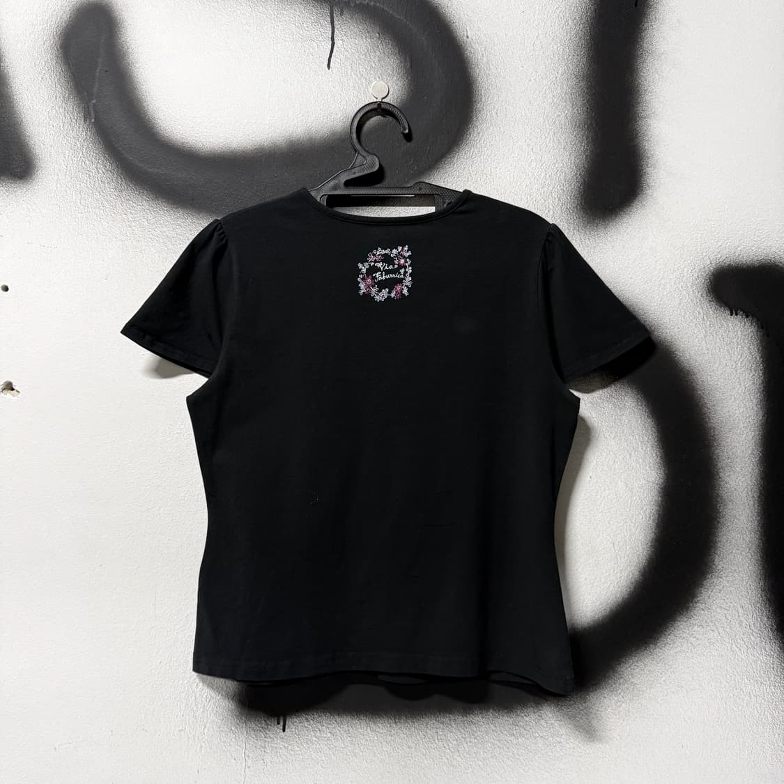 VTG 빈티지 비즈 큐빅 디테일 프린팅 반팔 티셔츠 상품이미지2