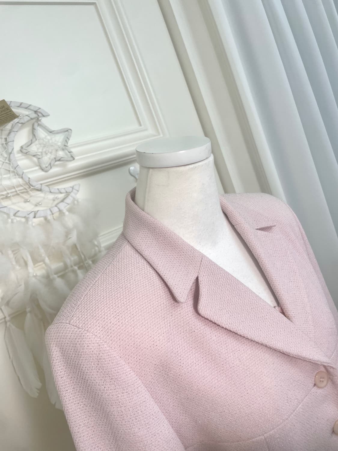 pink tweed mood basic spring jacket 상품이미지8