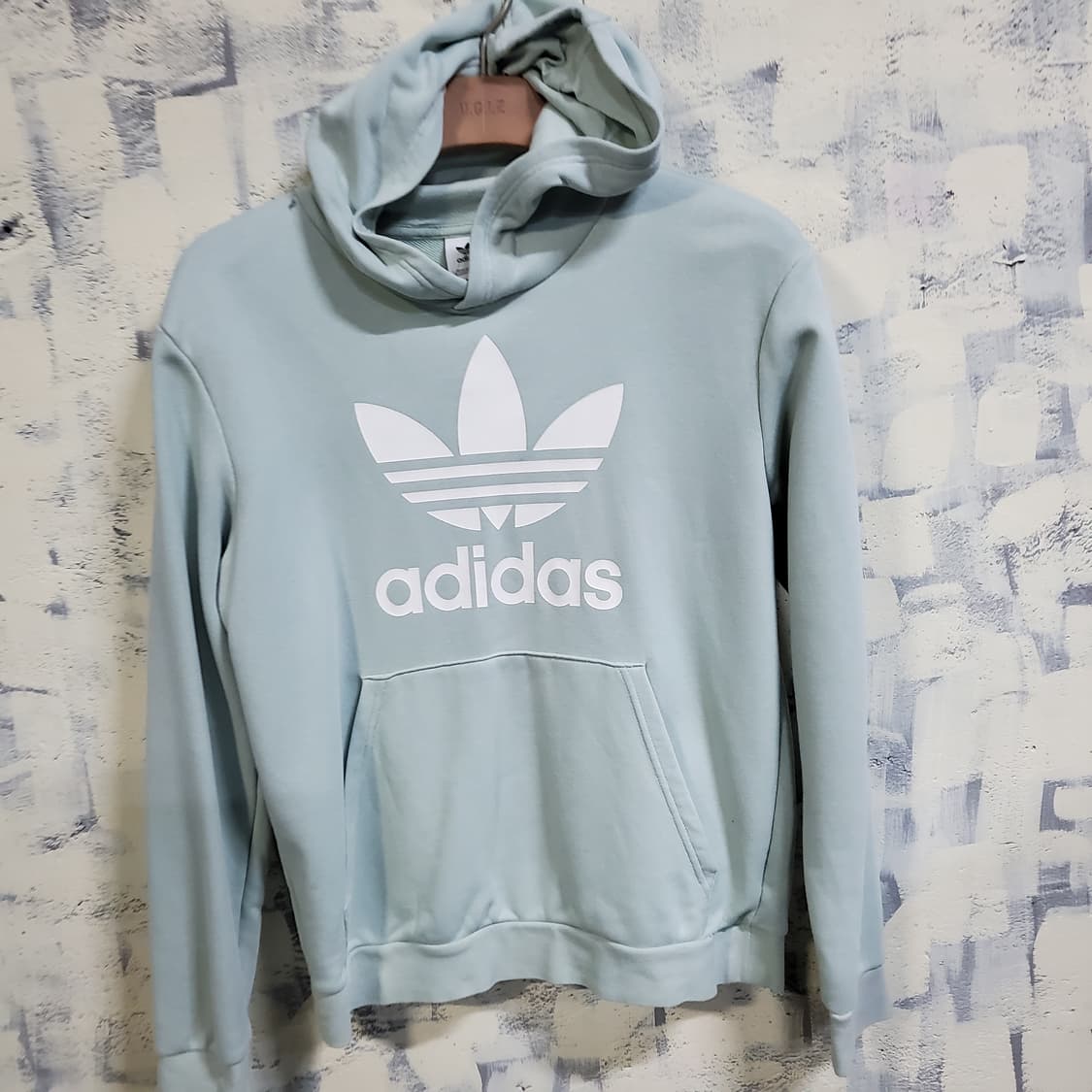 아디다스 트레포일 빅파이어드 후드티 민트  상품이미지1