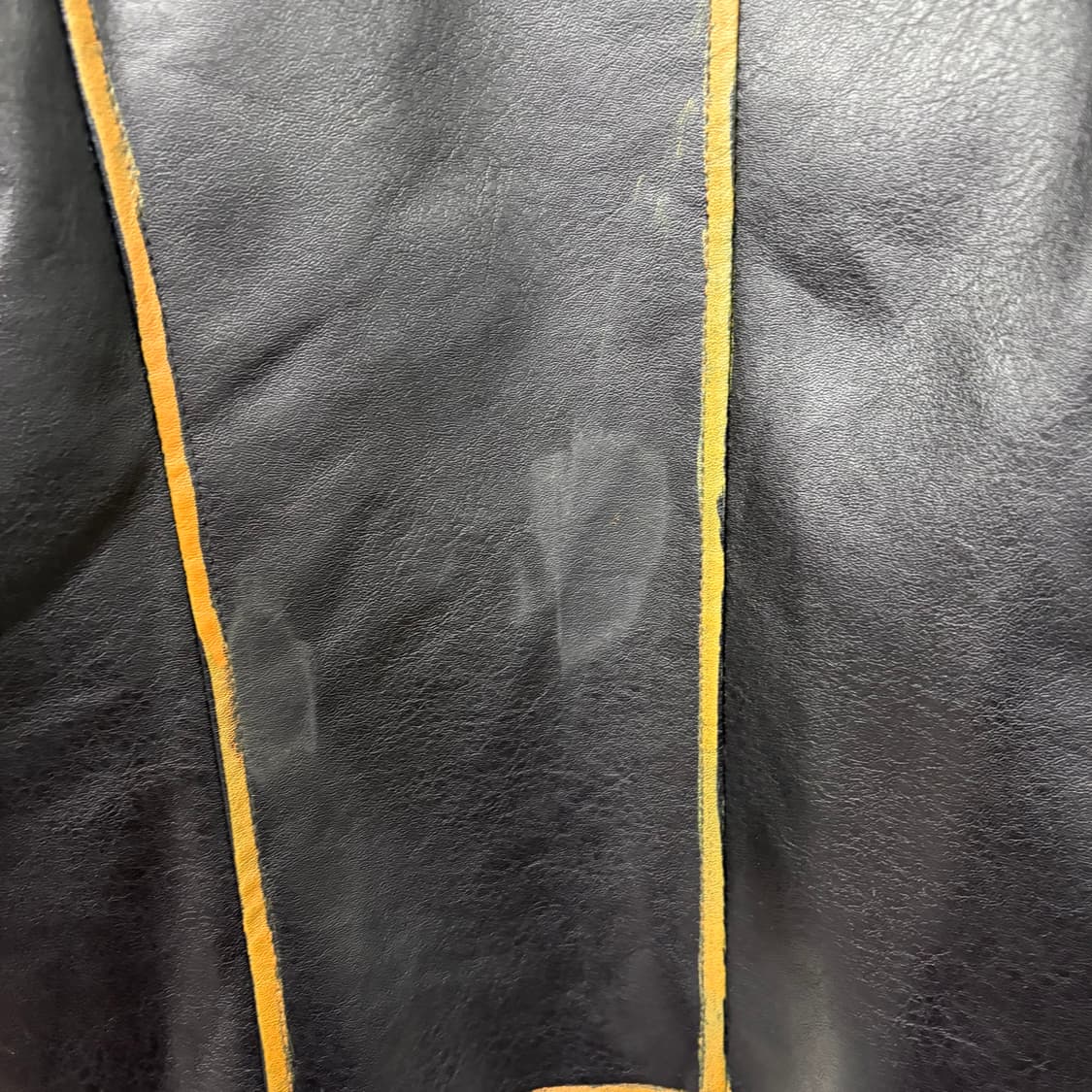 배색 레더 자켓 상품이미지5