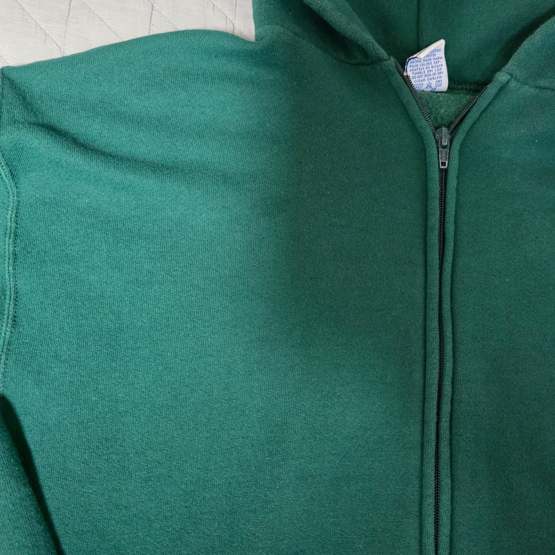 [L] 90s USA 빈티지 러셀 애슬레틱 후드집업 딥그린 상품이미지2