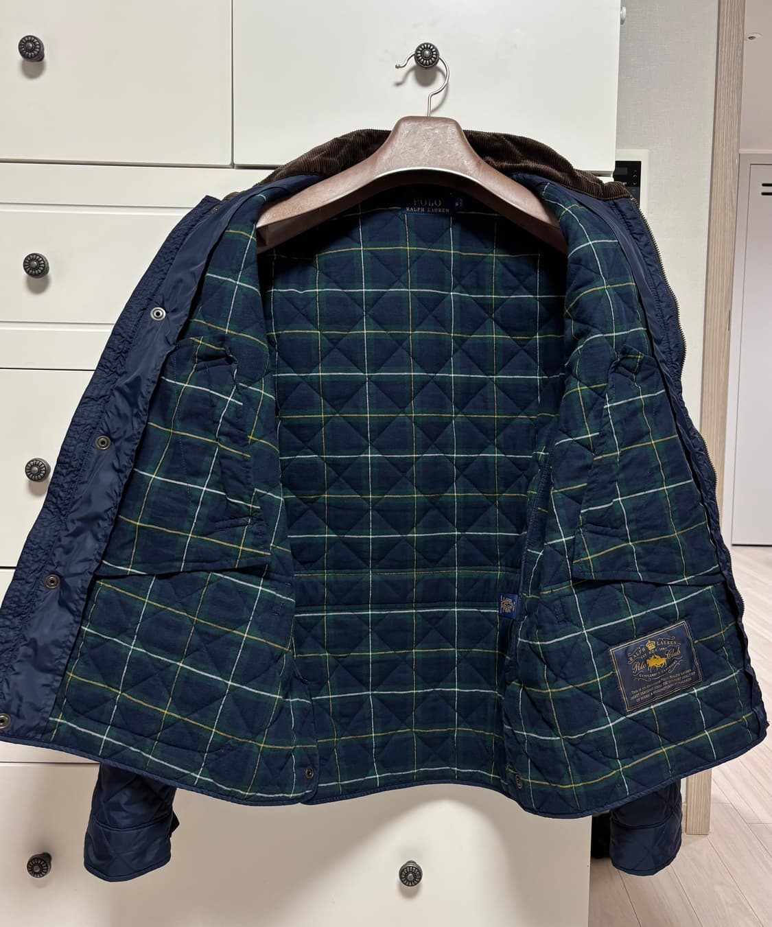 폴로 랄프로렌 퀼팅자켓 M 네이비 상품이미지3