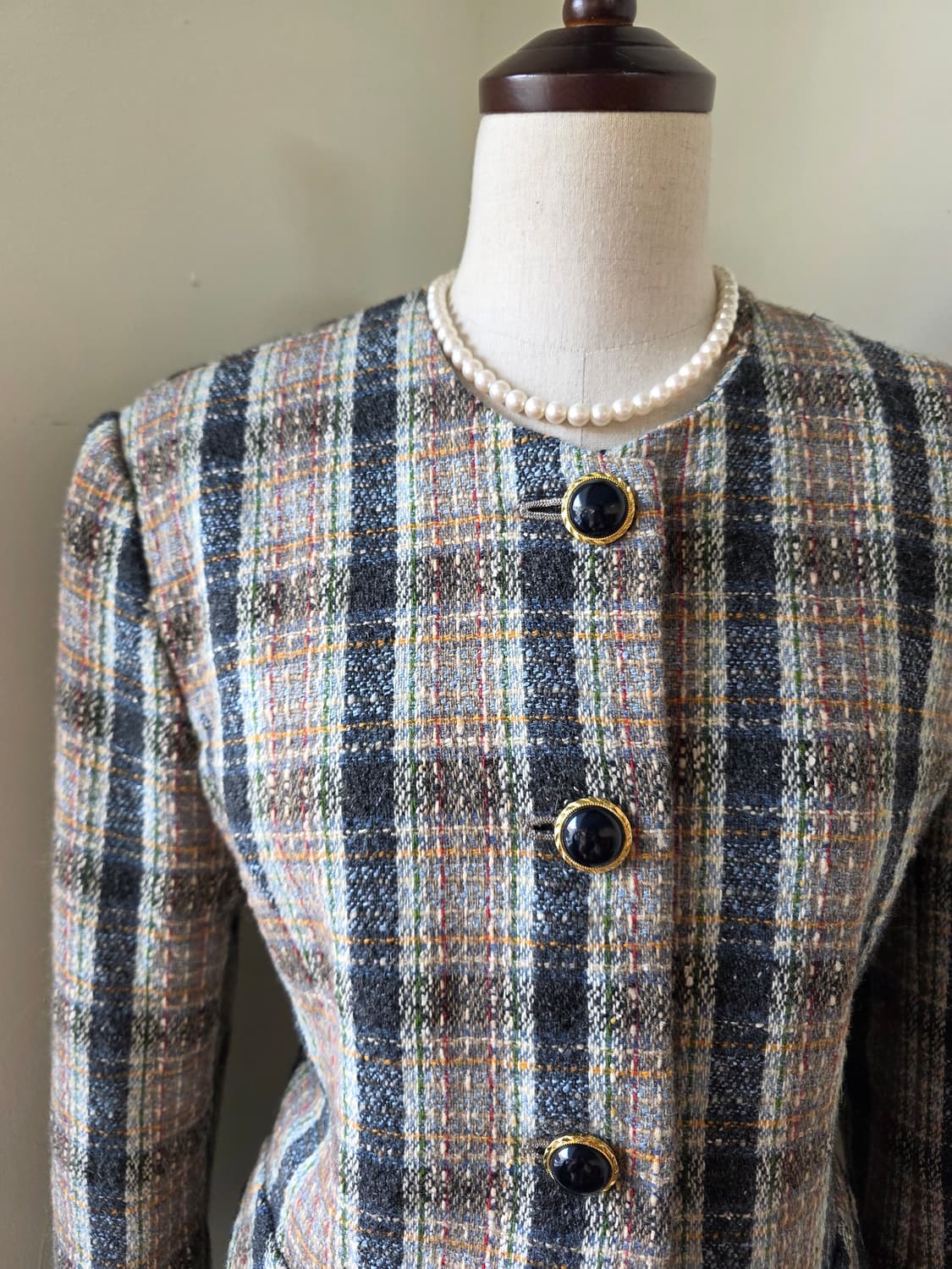 체크 트위드 자켓 상품이미지3