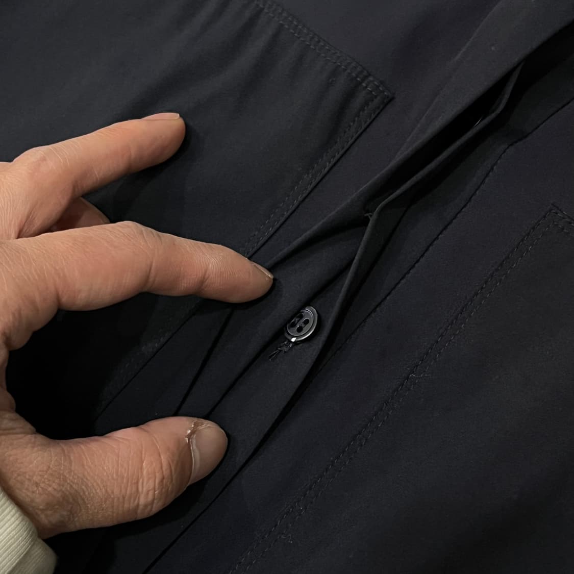  띠어리 히든버튼 배색 하프 원피스 y16092 상품이미지4