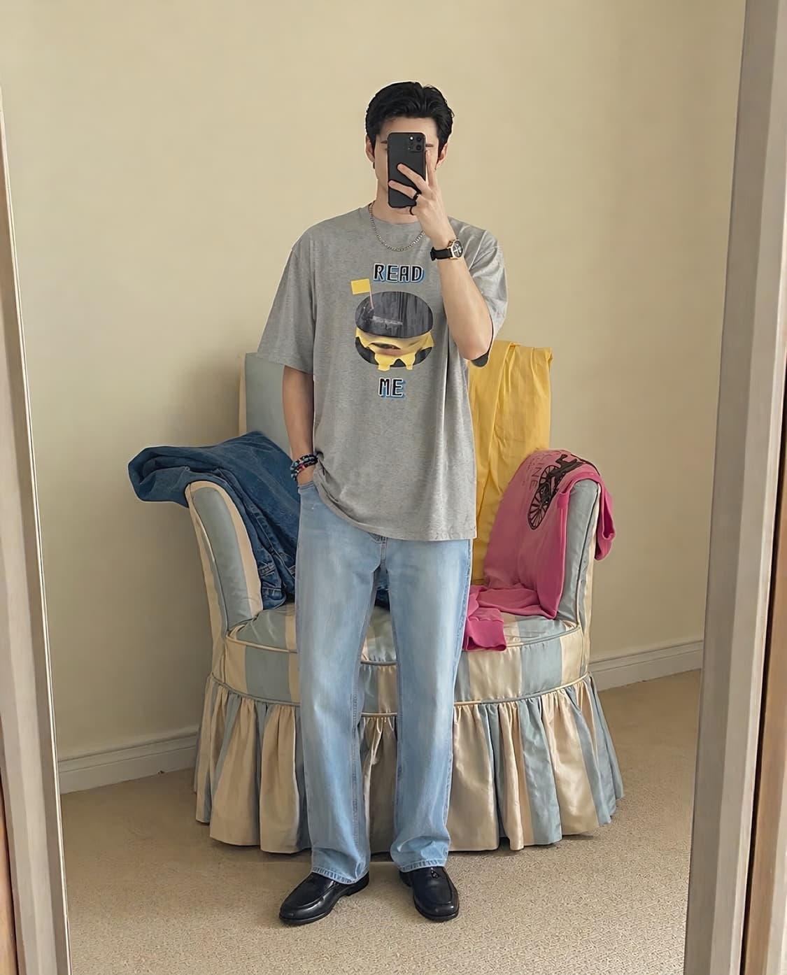 ACNE STUDIOS READ ME 레터링 티셔츠 상품이미지1