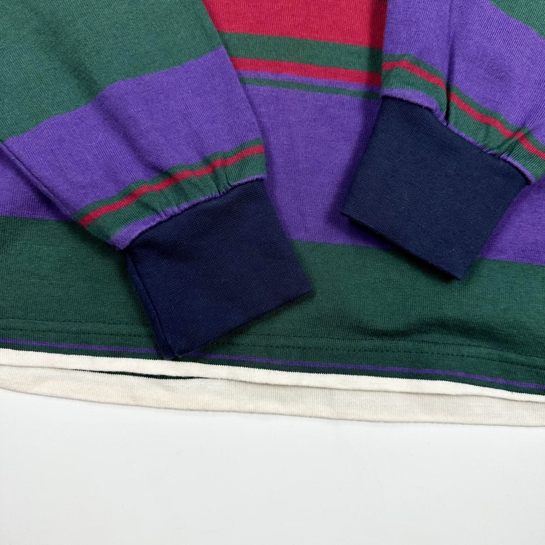 VTG 빈티지 스트라이프 배색 카라 긴팔티셔츠 (S) 상품이미지3