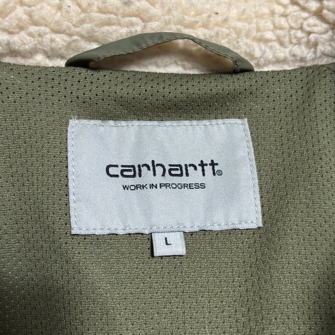 L 칼하트 wip 19fw 아이보리 후리스 상품이미지4