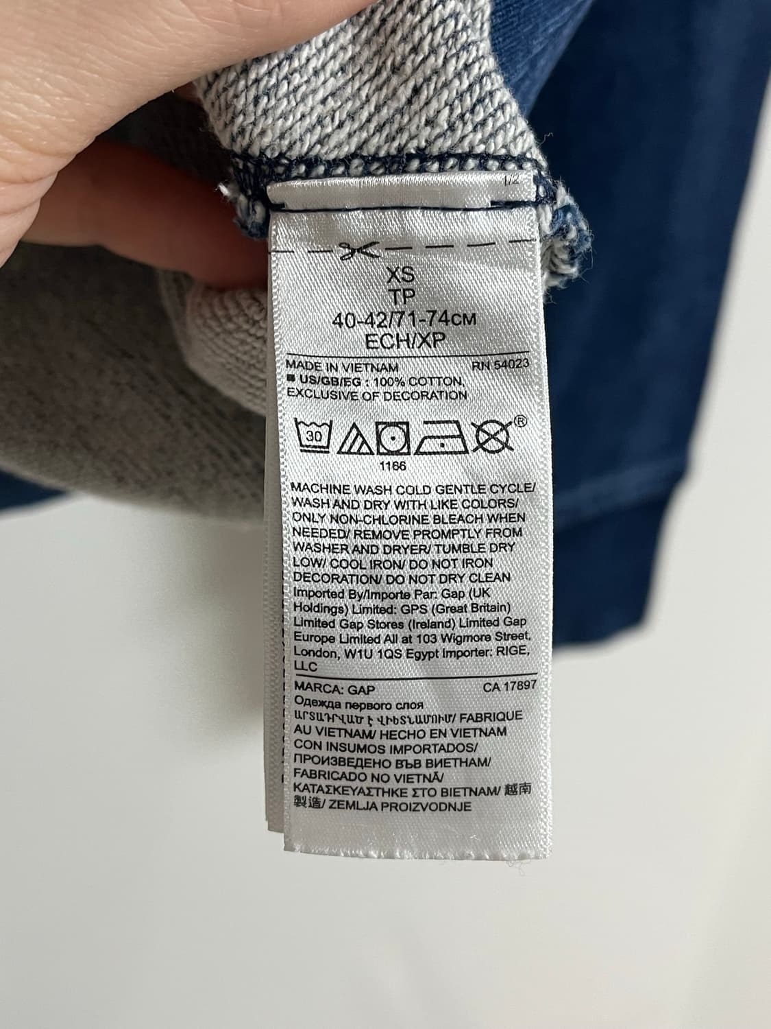 GAP 갭 워싱 데님 후드티 상품이미지5